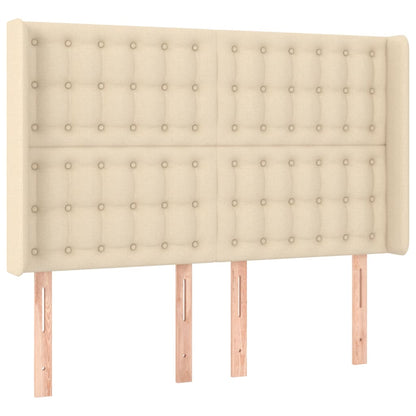Giroletto a Molle con Materasso Crema 140x19 cm in Tessuto | homemem39