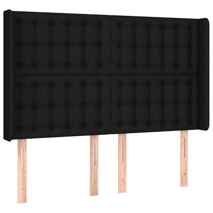 Giroletto a Molle con Materasso Nero 140x200 cm in Tessuto | homemem39