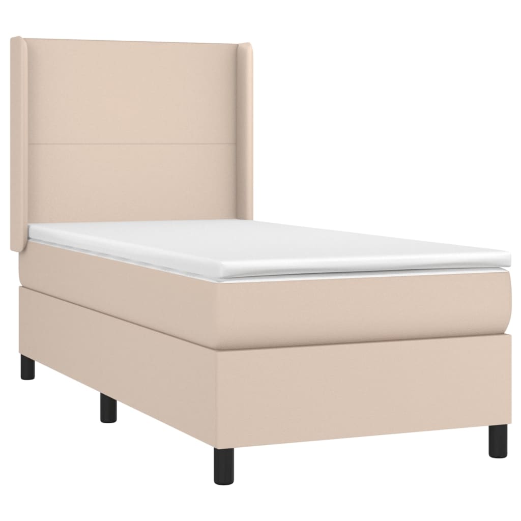 Giroletto a Molle con Materasso Cappuccino 90x190 cm Similpelle | homemem39