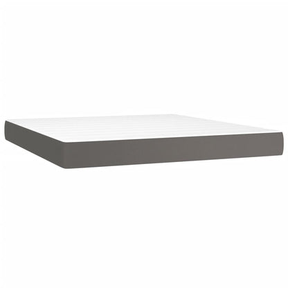 Giroletto a Molle con Materasso Grgio 180x200 cm in Similpelle | homemem39