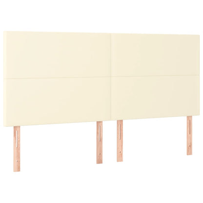 Giroletto a Molle con Materasso Crema 200x200 cm in Similpelle | homemem39