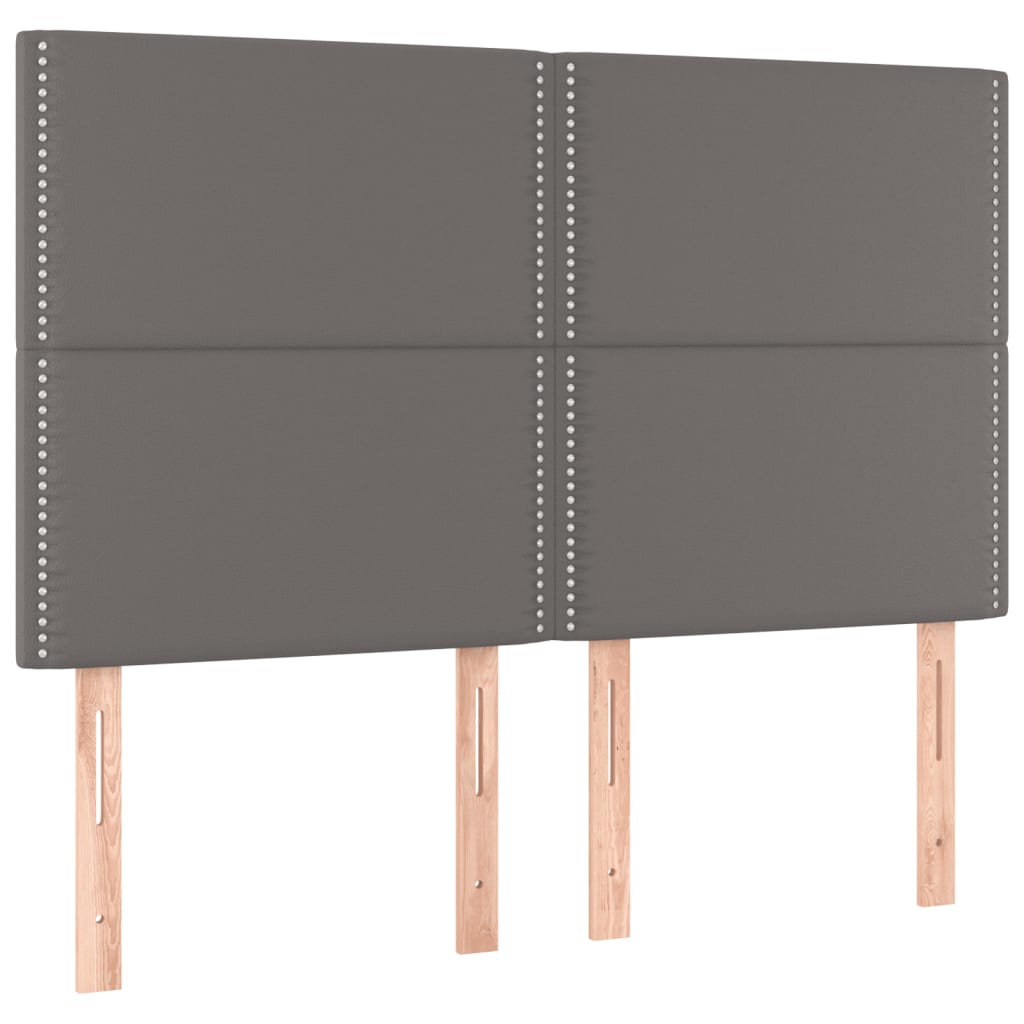 Giroletto a Molle con Materasso Grigio 140x200 cm in Similpelle | homemem39