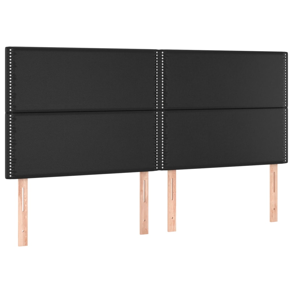 Giroletto a Molle con Materasso Nero 180x200 cm in Similpelle | homemem39