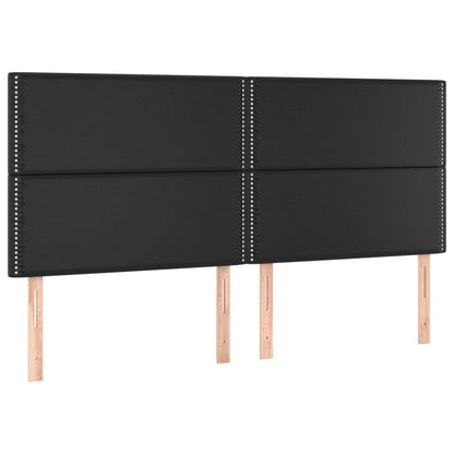 Giroletto a Molle con Materasso Nero 180x200 cm in Similpelle | homemem39