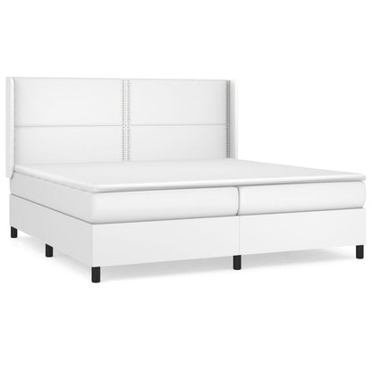 Giroletto a Molle con Materasso Bianco 200x200cm in Similpelle | homemem39