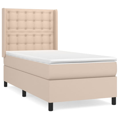 Giroletto a Molle con Materasso Cappuccino 100x200cm Similpelle | homemem39