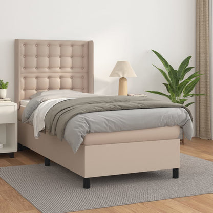 Giroletto a Molle con Materasso Cappuccino 100x200cm Similpelle | homemem39