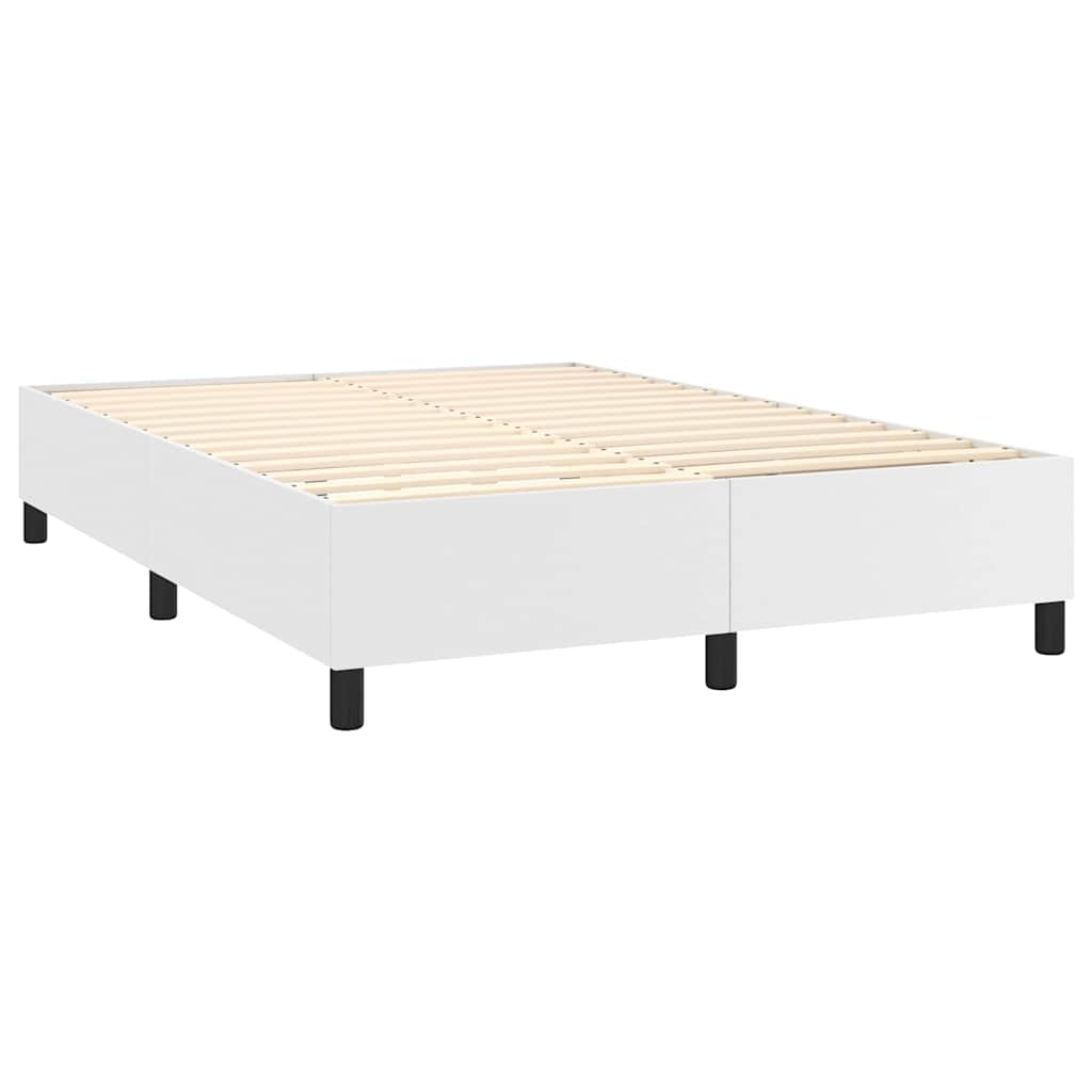Giroletto a Molle con Materasso Bianco 140x200 cm in Similpelle
