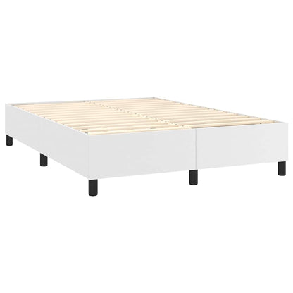 Giroletto a Molle con Materasso Bianco 140x200 cm in Similpelle