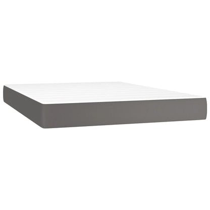 Giroletto a Molle con Materasso Grigio 140x200 cm in Similpelle | homemem39