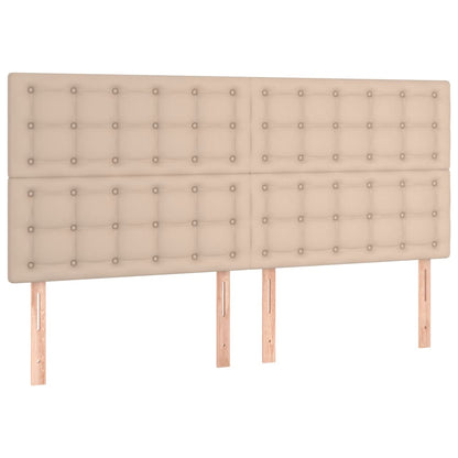 Giroletto a Molle con Materasso Cappuccino 200x200cm Similpelle | homemem39