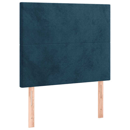 Giroletto a Molle con Materasso Blu Scuro 80x200 cm in Velluto | homemem39