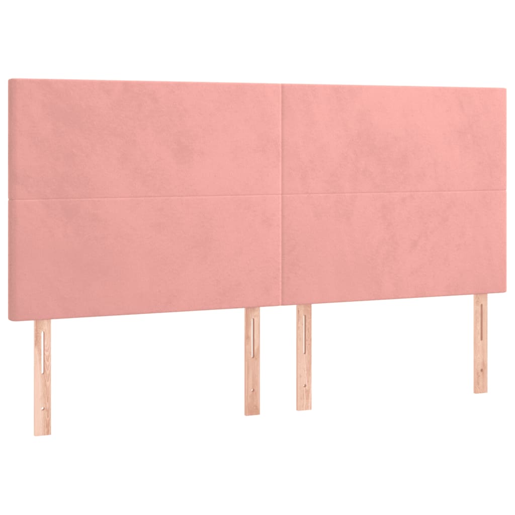 Giroletto a Molle con Materasso Rosa 180x200 cm in Velluto | homemem39