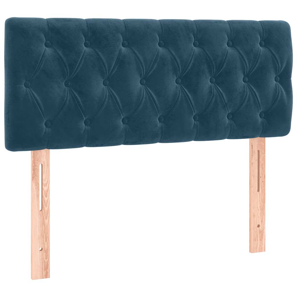 Giroletto a Molle con Materasso Blu Scuro 200x200 cm in Velluto | homemem39