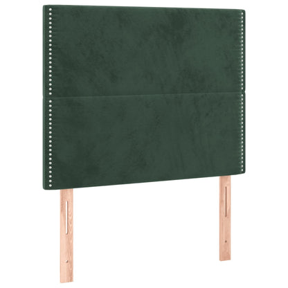 Giroletto a Molle con Materasso Verde Scuro 80x200 cm Velluto - homemem39