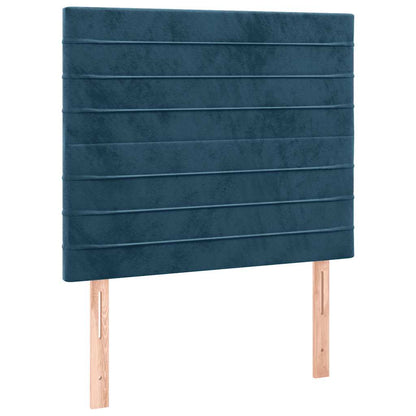 Giroletto a Molle con Materasso Blu Scuro 80x200 cm in Velluto | homemem39