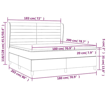 Giroletto a Molle con Materasso Verde Scuro 180x200 cm Velluto | homemem39