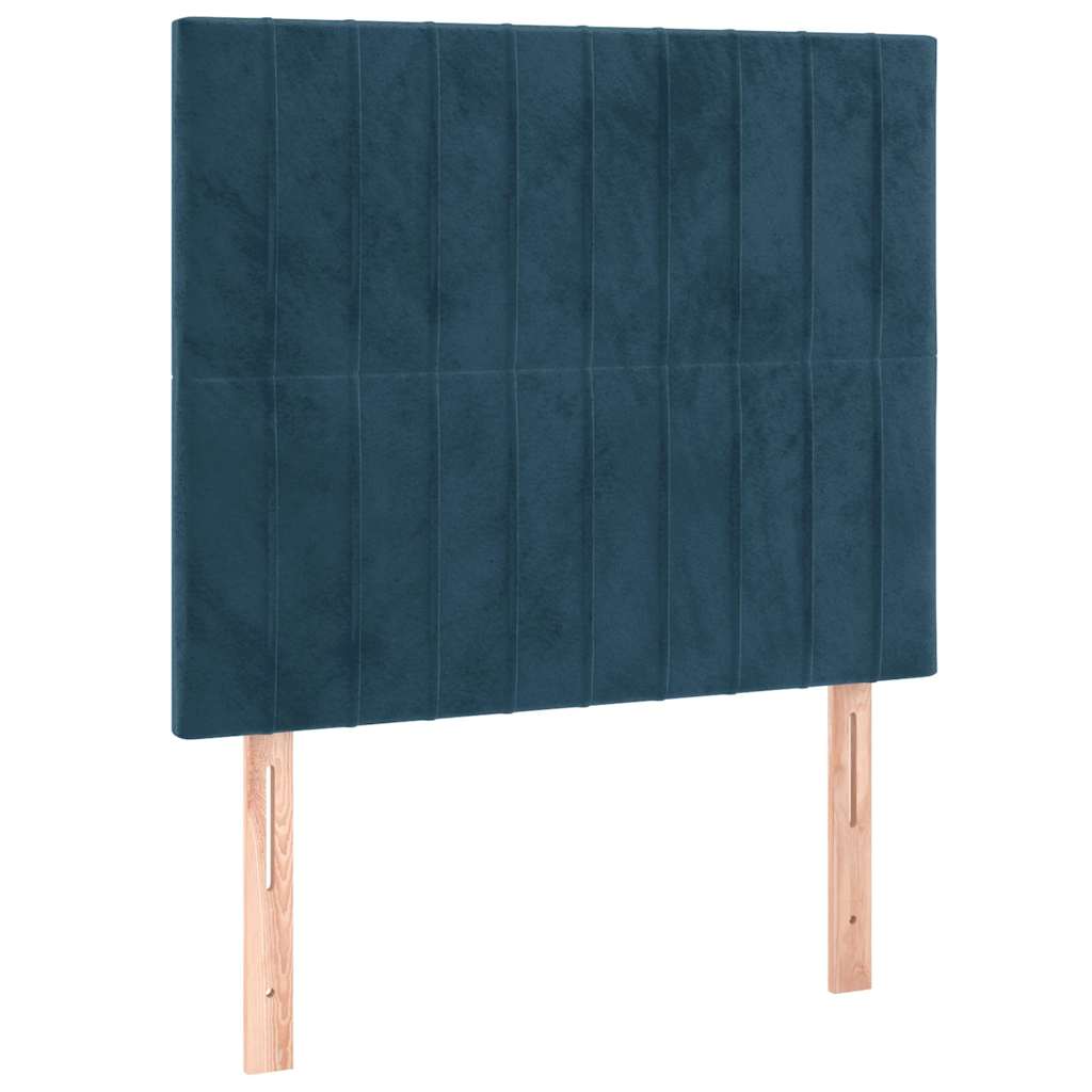 Giroletto a Molle con Materasso Blu Scuro 80x200 cm in Velluto | homemem39
