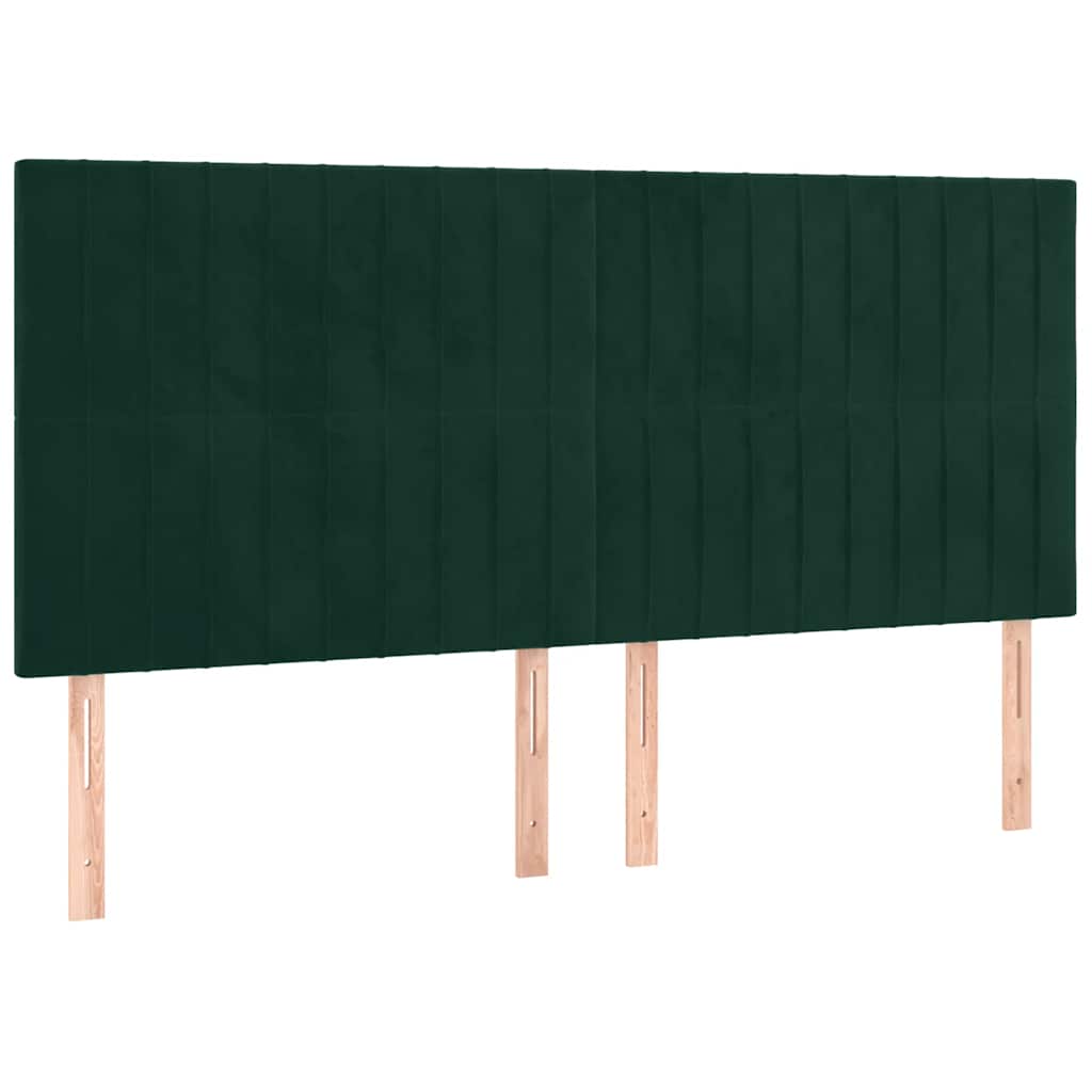 Giroletto a Molle con Materasso Verde Scuro 180x200 cm Velluto | homemem39