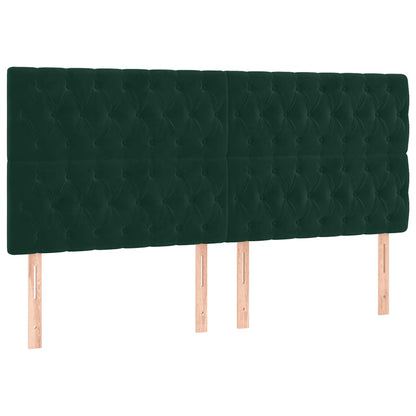 Giroletto a Molle con Materasso Verde Scuro 180x200 cm Velluto | homemem39