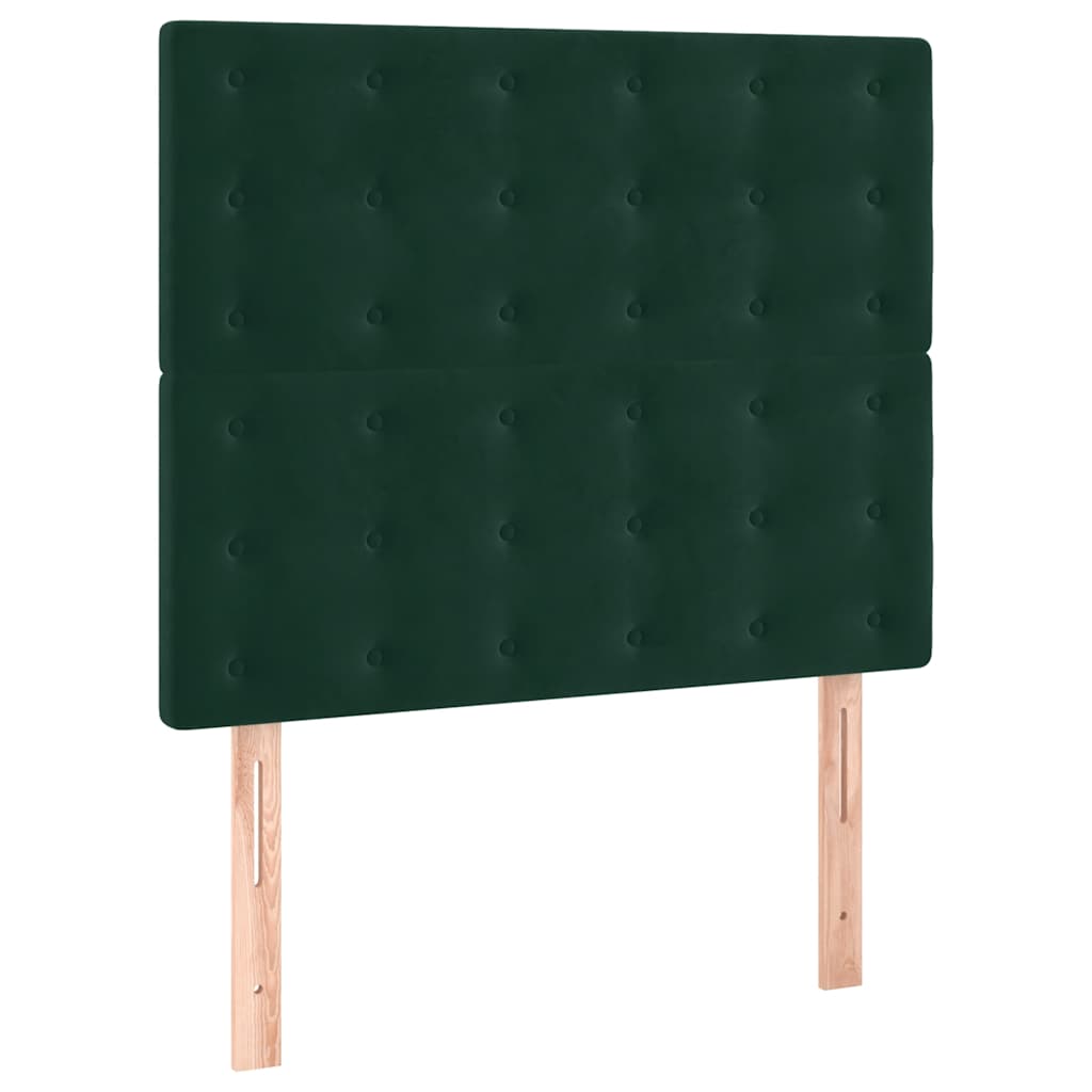 Giroletto a Molle con Materasso Verde Scuro 90x190 cm Velluto | homemem39