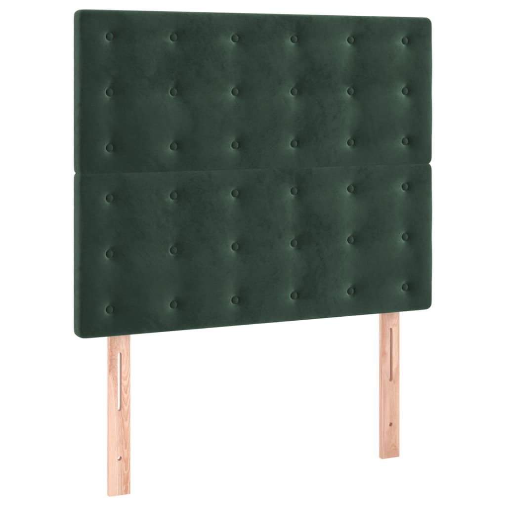 Giroletto a Molle con Materasso Verde Scuro 100x200 cm Velluto - homemem39