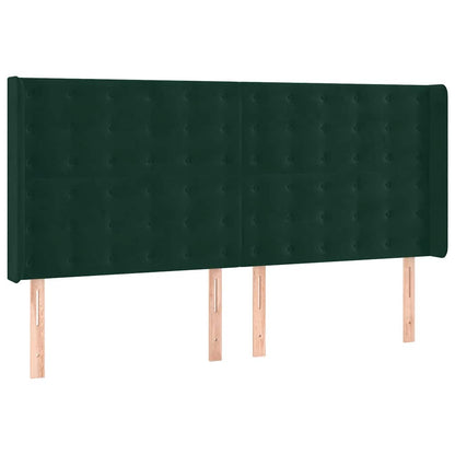 Giroletto a Molle con Materasso Verde Scuro 180x200 cm Velluto | homemem39
