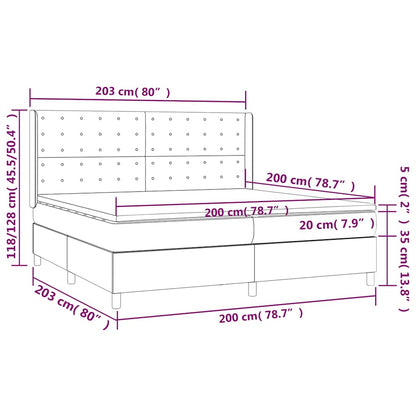 Giroletto a Molle con Materasso Verde Scuro 200x200 cm Velluto | homemem39