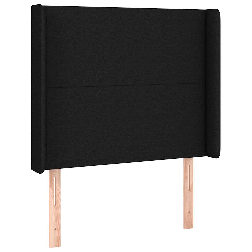 Letto a Molle con Materasso e LED Nero 80x200 cm in Tessuto | homemem39