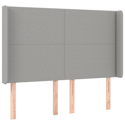 Letto a Molle Materasso e LED Grigio Chiaro 140x190 cm Tessuto | homemem39