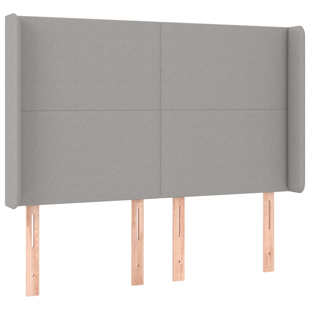 Letto a Molle Materasso e LED Grigio Chiaro 140x200 cm Tessuto | homemem39