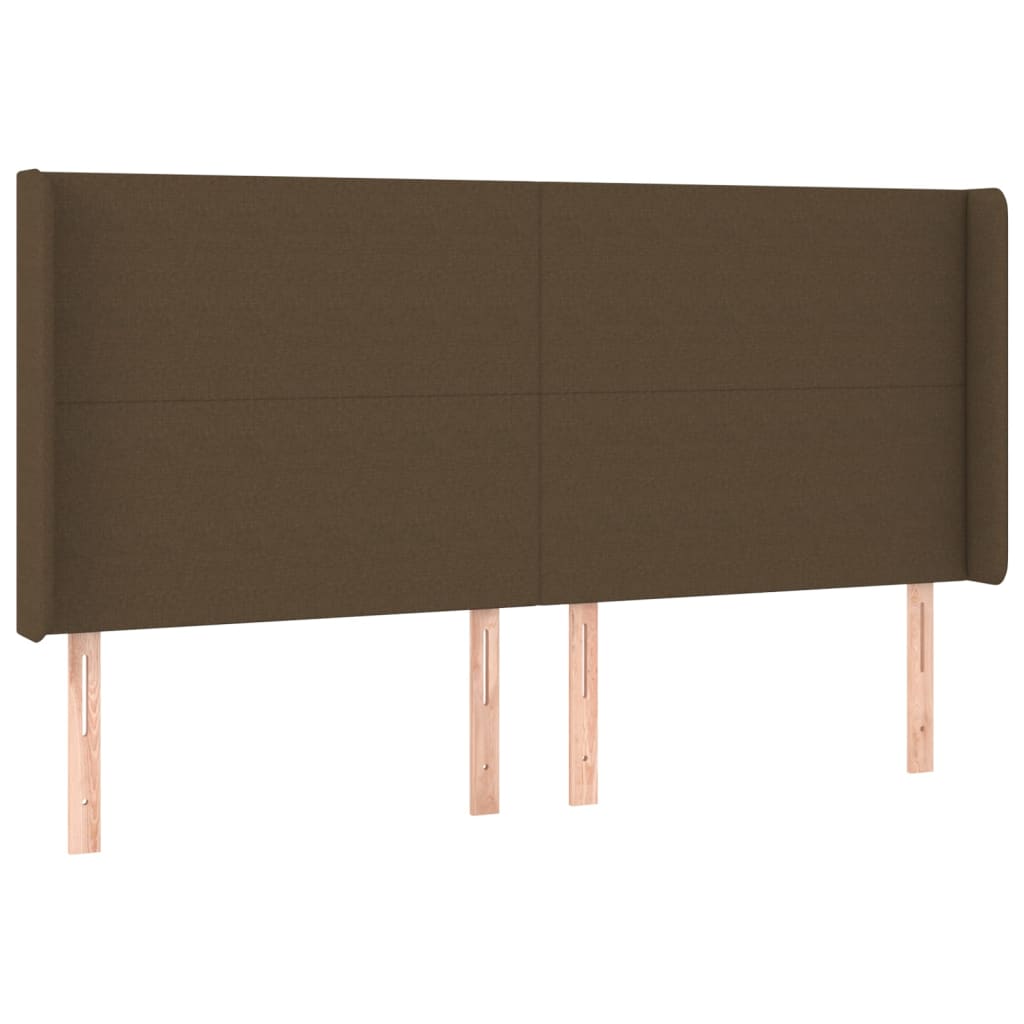 Letto a Molle Materasso e LED MarroneScuro 200x200cm in Tessuto | homemem39