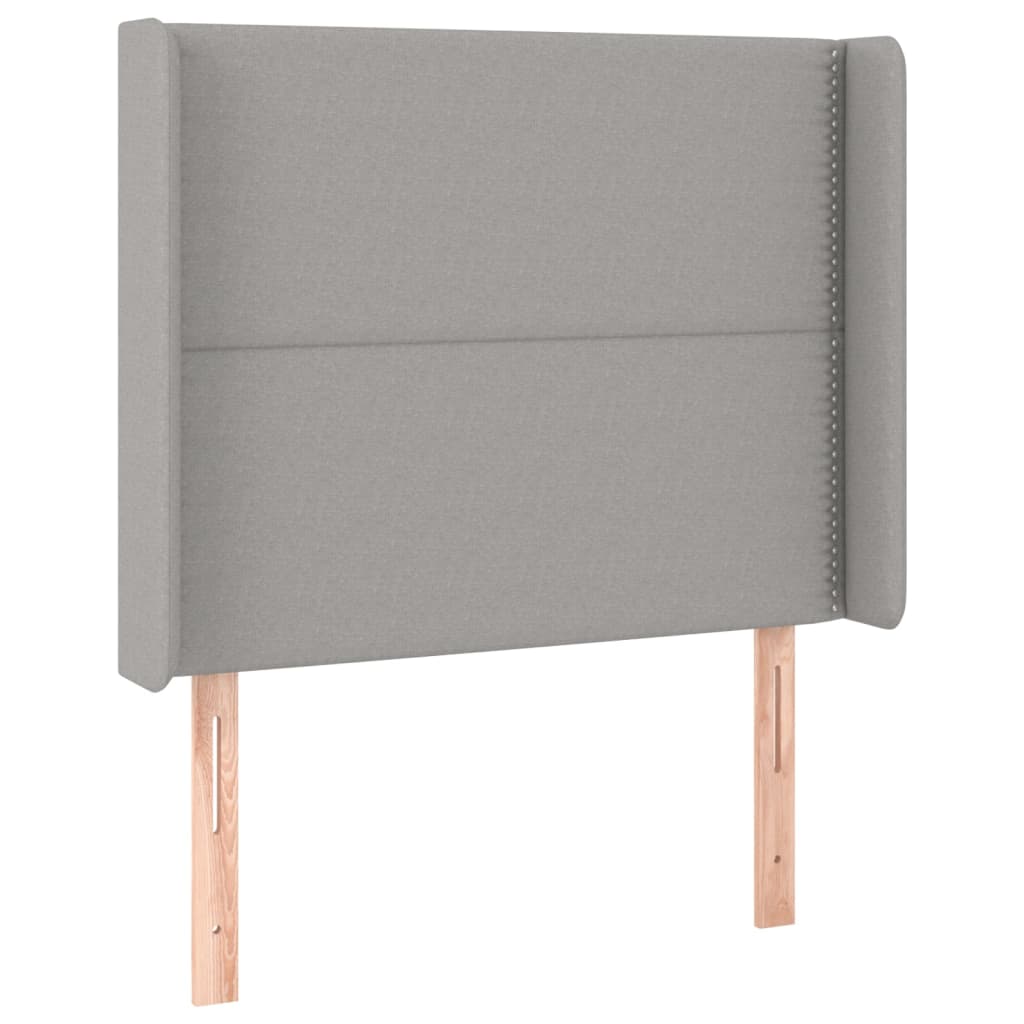 Letto a Molle Materasso e LED Grigio Chiaro 100x200 cm Tessuto - homemem39