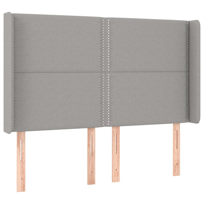 Letto a Molle Materasso e LED Grigio Chiaro 140x190 cm Tessuto | homemem39