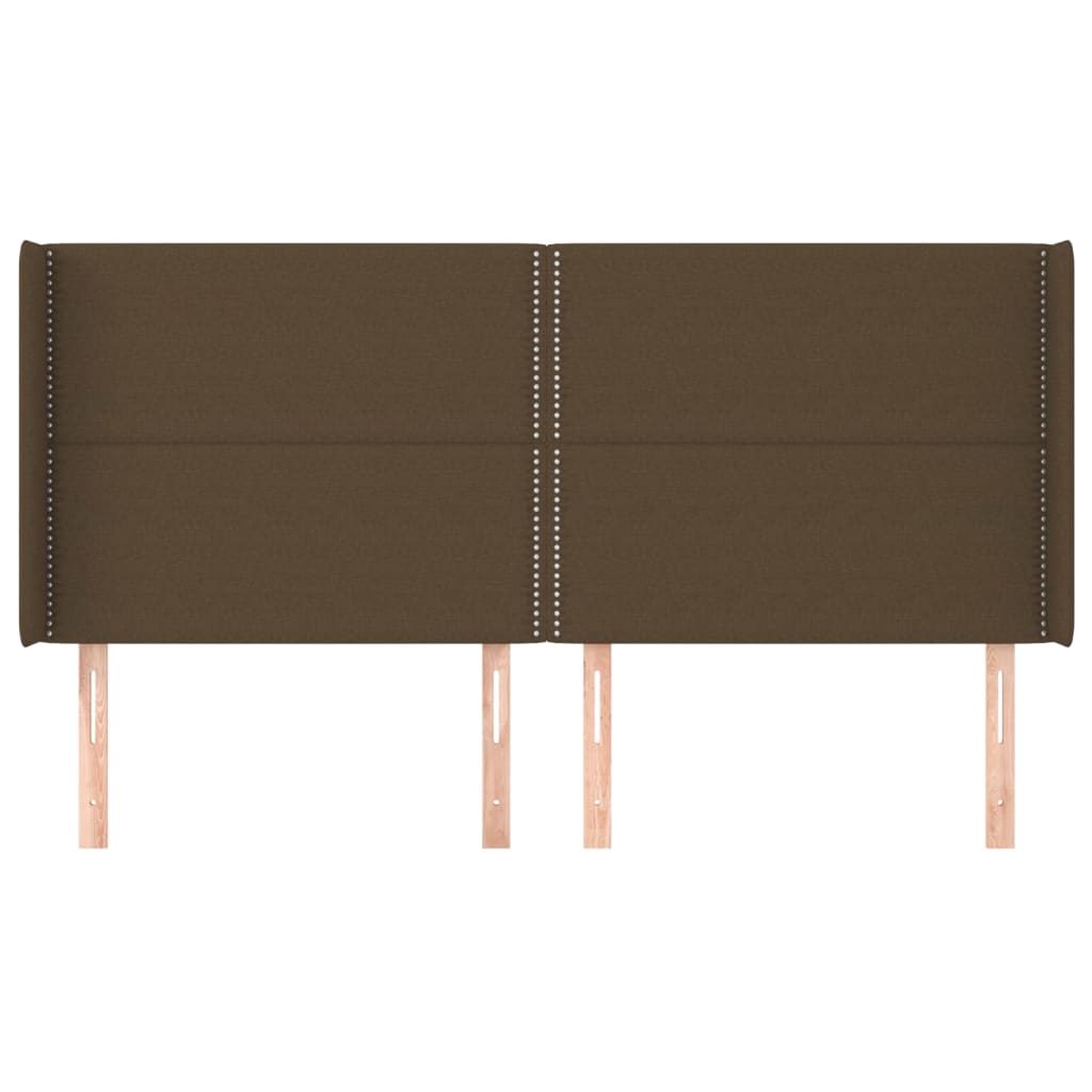 Letto a Molle Materasso e LED MarroneScuro 180x200cm in Tessuto | homemem39