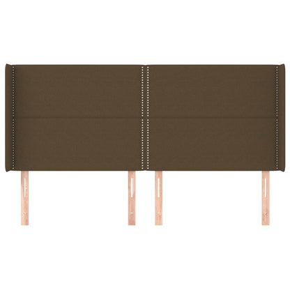 Letto a Molle Materasso e LED MarroneScuro 180x200cm in Tessuto | homemem39