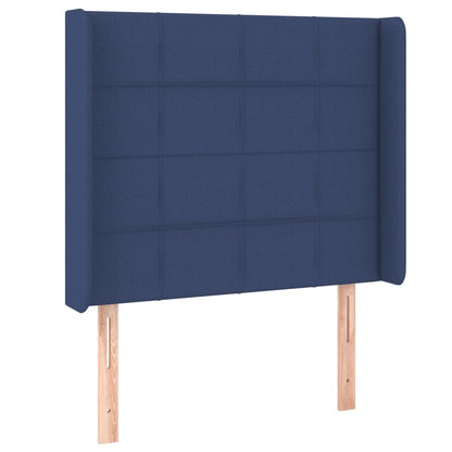 Letto a Molle con Materasso e LED Blu 80x200 cm in Tessuto - homemem39