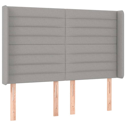 Letto a Molle Materasso e LED Grigio Chiaro 140x190 cm Tessuto | homemem39