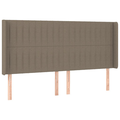 Letto a Molle Materasso e LED tortora 200x200cm in Tessuto | homemem39