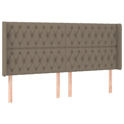 Letto a Molle Materasso e LED tortora 200x200cm in Tessuto | homemem39