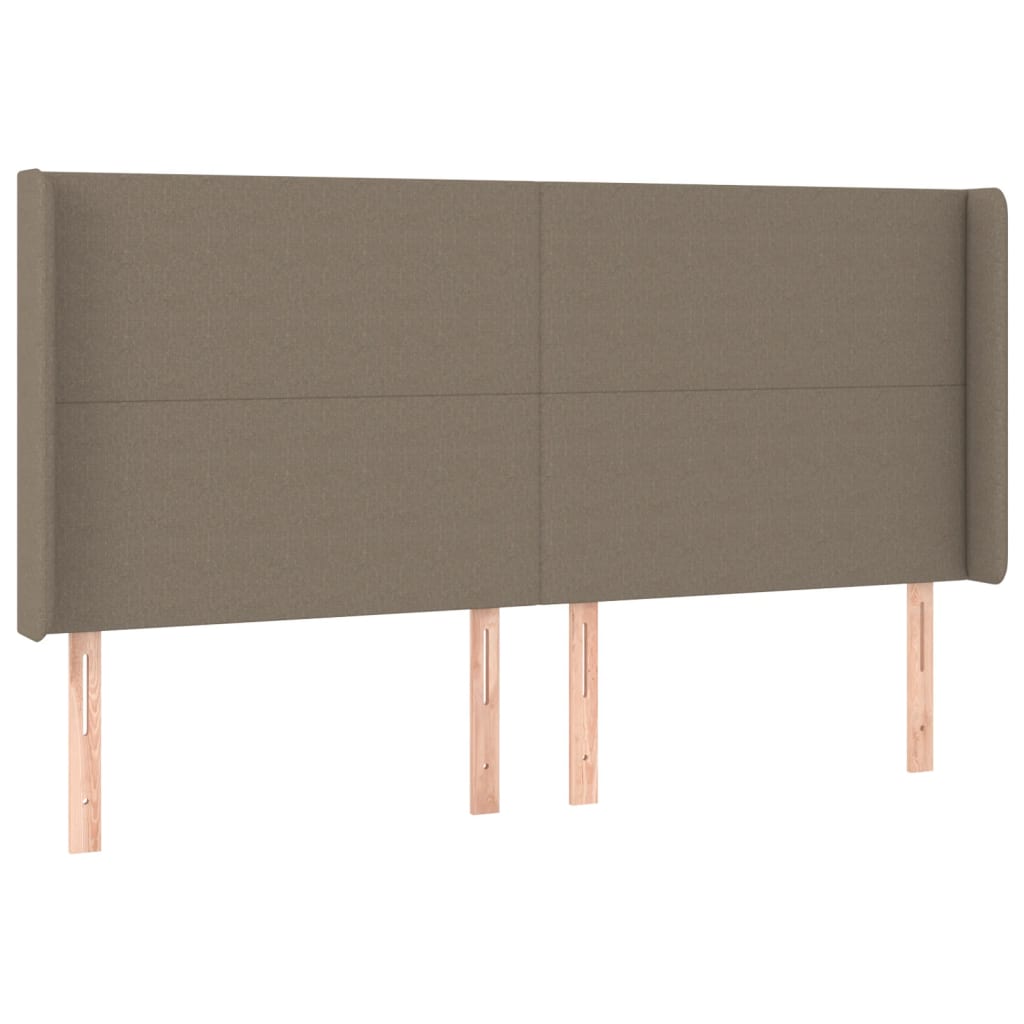 Letto a Molle con Materasso e LED Tortora 180x200 cm in Tessuto | homemem39