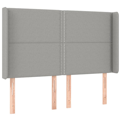 Letto a Molle Materasso e LED Grigio Chiaro 140x190 cm Tessuto | homemem39