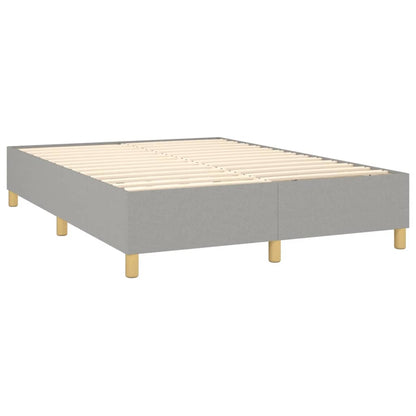 Letto a Molle Materasso e LED Grigio Chiaro 140x190 cm Tessuto | homemem39