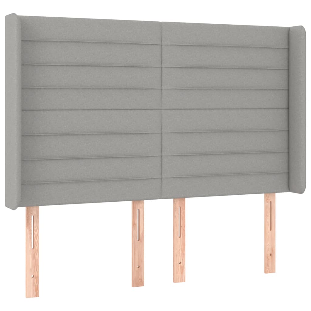 Letto a Molle Materasso e LED Grigio Chiaro 140x190 cm Tessuto | homemem39
