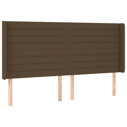 Letto a Molle Materasso e LED MarroneScuro 180x200cm in Tessuto | homemem39