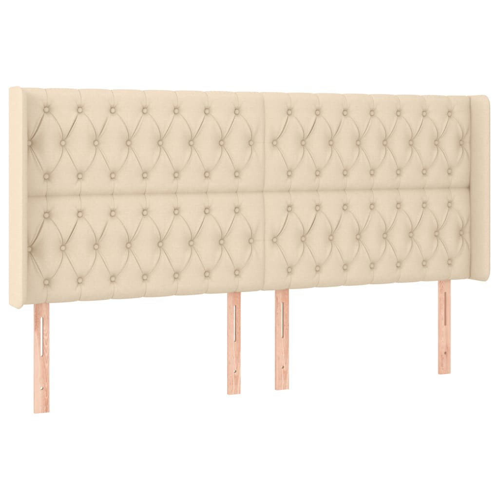 Letto a Molle Materasso e LED bianco 200x200cm in Tessuto