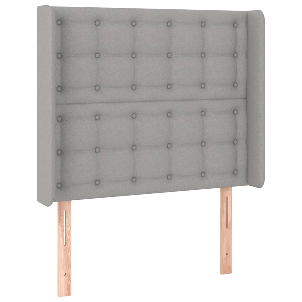 Letto a Molle Materasso e LED Grigio Chiaro 80x200 cm Tessuto - homemem39