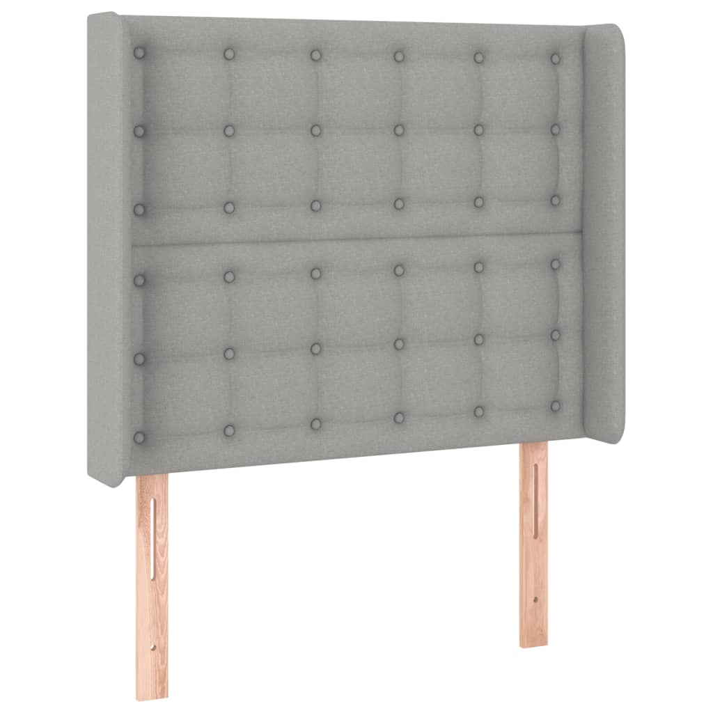 Letto a Molle Materasso e LED Grigio Chiaro 90x200 cm Tessuto | homemem39
