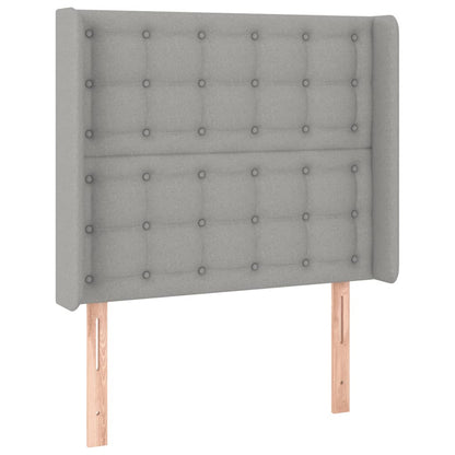 Letto a Molle Materasso e LED Grigio Chiaro 90x200 cm Tessuto | homemem39