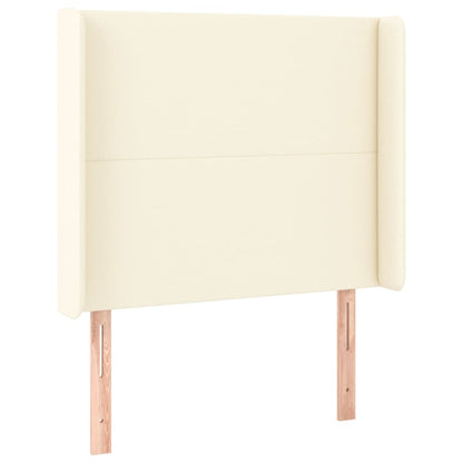 Giroletto a Molle con Materasso e LED Crema 90x190cm Similpelle | homemem39
